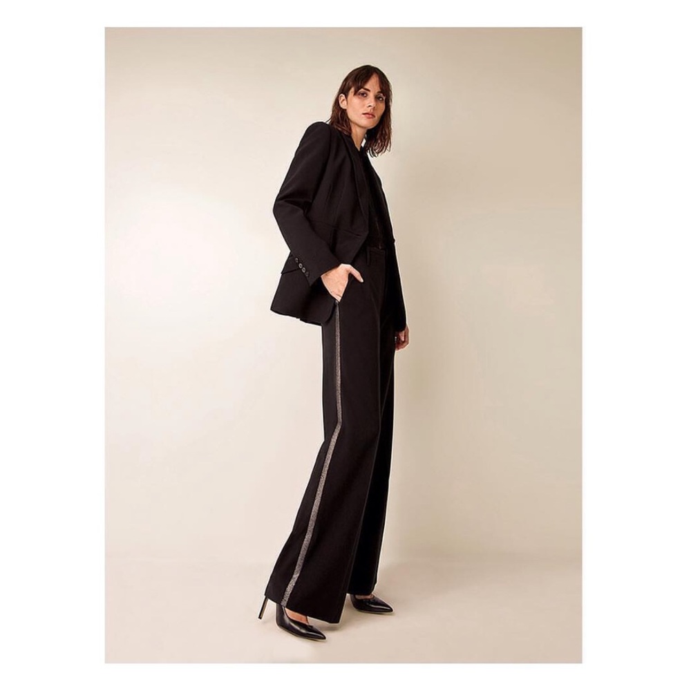 Judith Charles Black Prospero Pant with Glitter Stripe Size 6 NEW NWT
